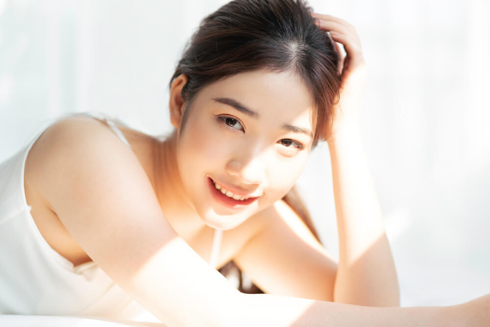 portrait young asian girl sun 1